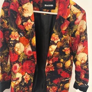 BlackMilk Floral Blazer (Part of a Set w/ Matching Shorts